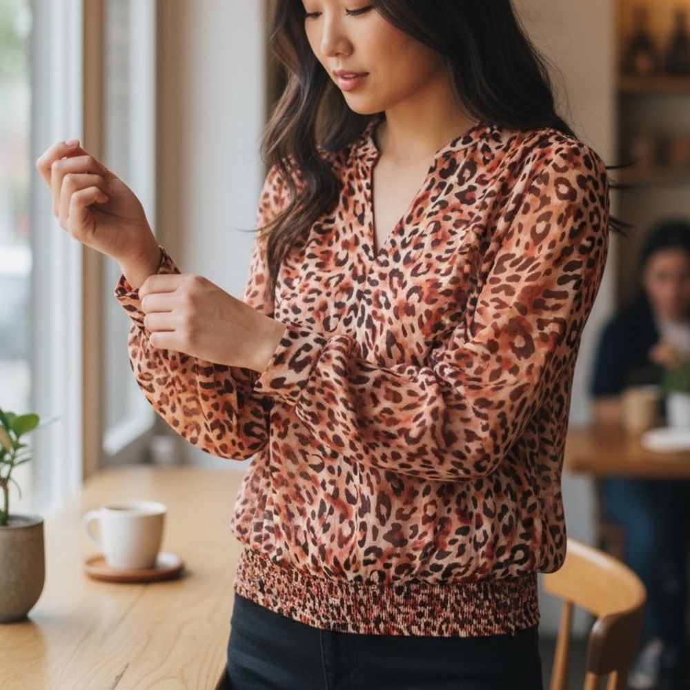 LIVERPOOL ANIMAL PRINT BLOUSE